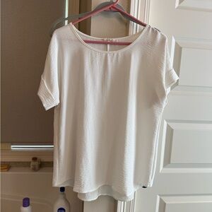 Enesco Classic White Short Sleeve Top